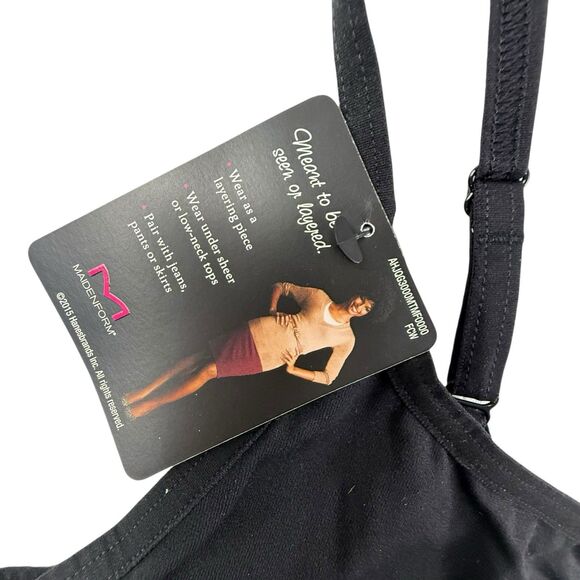 NEW Maidenform Firm Control Fat Free Long Length Tank Top Women XL Black 3266 - Picture 2 of 9